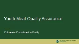 PPT-Youth Meat Quality Assurance