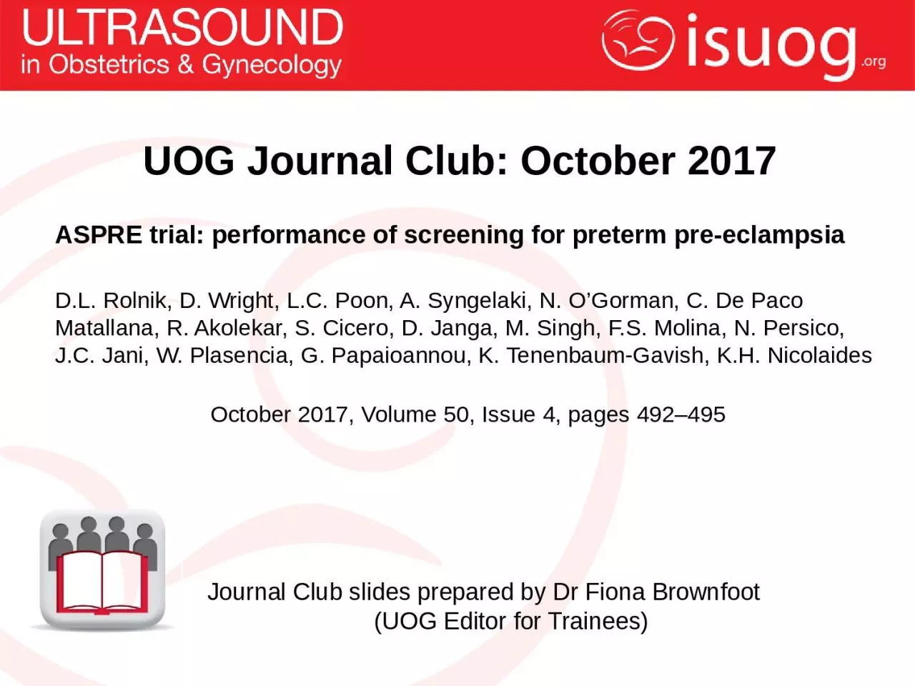 PPT-UOG Journal Club: October 2017