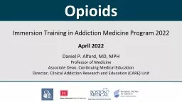 Opioids Immersion Training in Addiction Medicine Program 2022