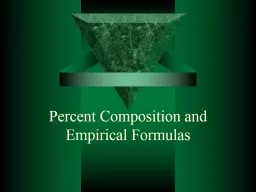 Percent Composition and Empirical Formulas