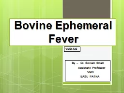 Bovine Ephemeral  Fever
