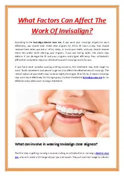 What Factors Can Affect The Work Of Invisalign?