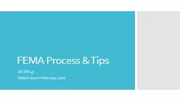 PPT-FEMA Process & Tips OK DR 4587