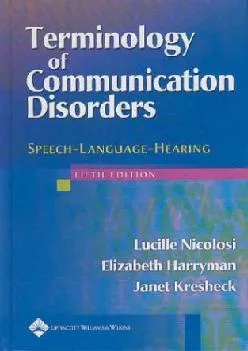 (BOOS)-Terminology of Communication Disorders: Speech-Language-Hearing