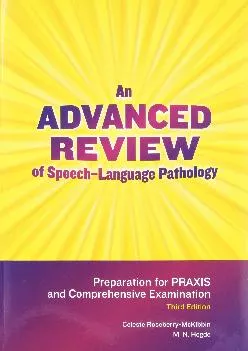 (BOOS)-An Advanced Review of Speech-Language Pathology: Preparation for Praxis and Comprehensive Examination