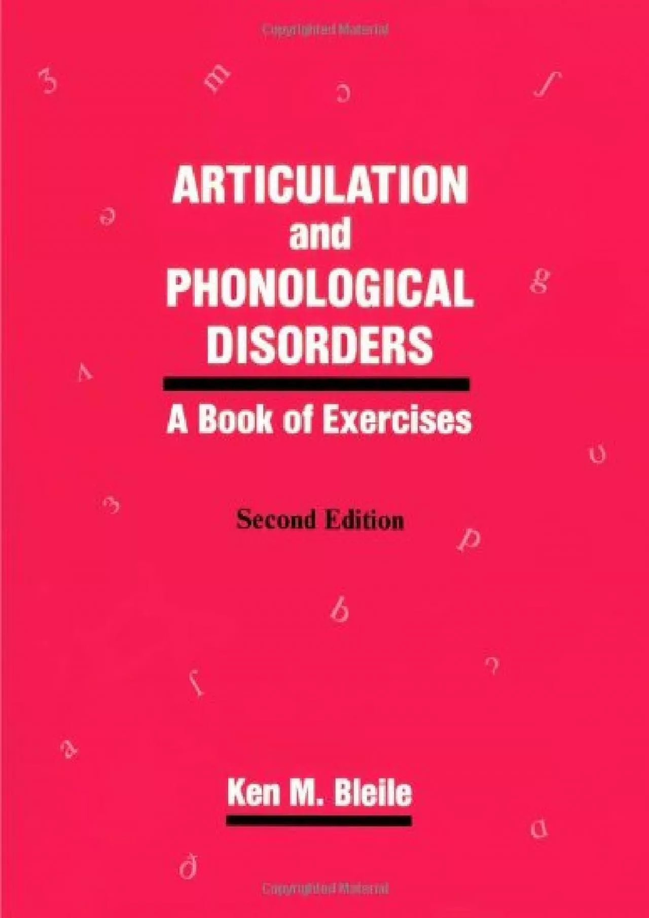 (BOOK)-Articulation & Phonological Disorders: A Book Of Exercises (Religious Contours