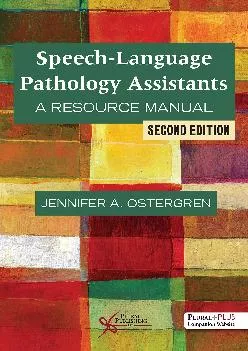 (READ)-Speech-language Pathology Assistants: A Resource Manual