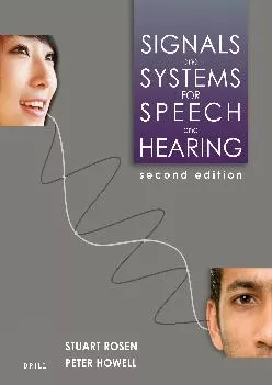 (READ)-Signals and Systems for Speech and Hearing: Second Edition