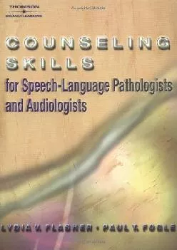 (BOOK)-Counseling Skills for Speech-Language Pathologists and Audiologists