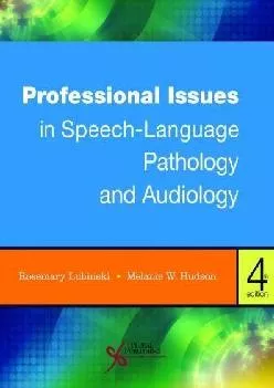 (BOOK)-Professional Issues in Speech-Language Pathology and Audiology