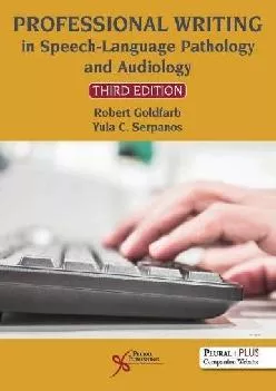 (DOWNLOAD)-Professional Writing in Speech-Language Pathology and Audiology