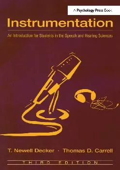 (BOOK)-Instrumentation: An Introduction for Students in the Speech and Hearing Sciences