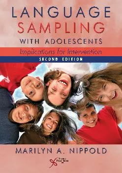 (BOOK)-Language Sampling with Adolescents: Implications for Intervention