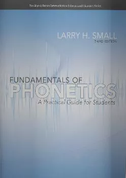 (READ)-Fundamentals of Phonetics: A Practical Guide for Students (3rd Edition) (Allyn & Bacon Communication Sciences and Disorders)