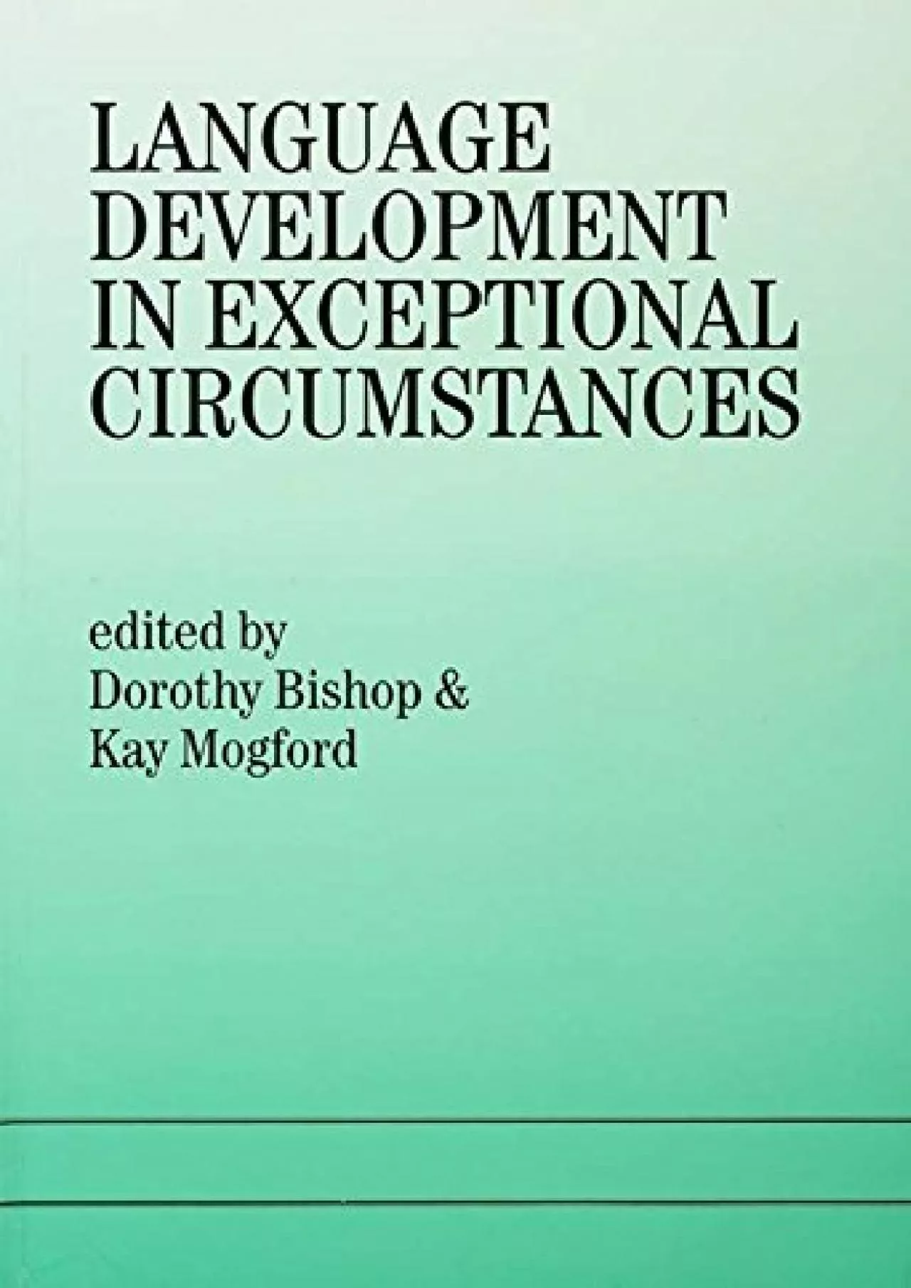 (DOWNLOAD)-Language Development In Exceptional Circumstances