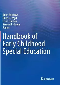 (DOWNLOAD)-Handbook of Early Childhood Special Education