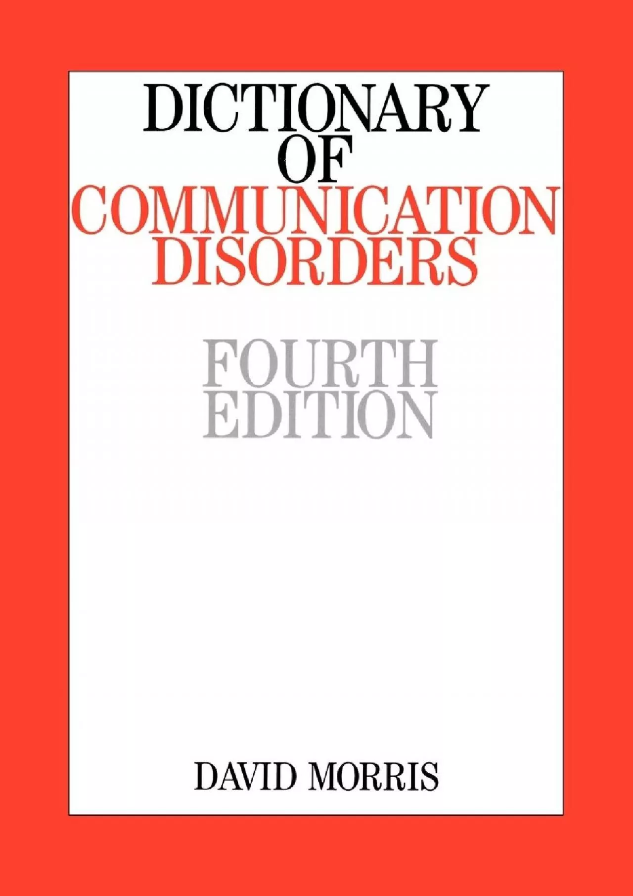 (BOOS)-Dictionary of Communication Disorders