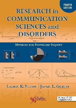 (DOWNLOAD)-Research in Communication Sciences and Disorders: Methods for Systematic Inquiry