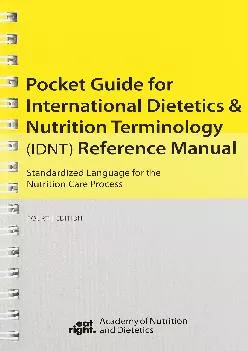 (READ)-International Dietetics and Nutritional Terminology Pocket Guide (THIS IS THE OLD EDITION. PLEASE SEE ITEM 0880919698 FOR ...