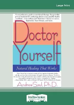 (BOOS)-Doctor Yourself: Natural Healing that Works: Natural Healing That Works