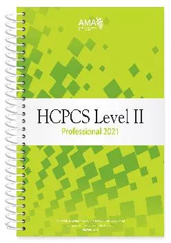 (BOOK)-HCPCS 2021 Level II Professional Edition (HCPCS Level II (American Medical Assn))