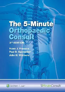 (BOOS)-The 5 Minute Orthopaedic Consult (The 5-Minute Consult Series)