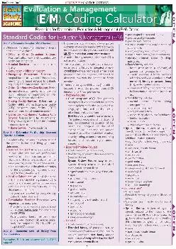 (READ)-Evaluation & Management (E/M) Coding Calculator (Quickstudy: Academic)