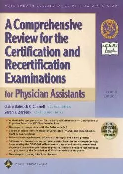 (BOOK)-A Comprehensive Review for the Certification and Recertification Examinations for Physician Assistants