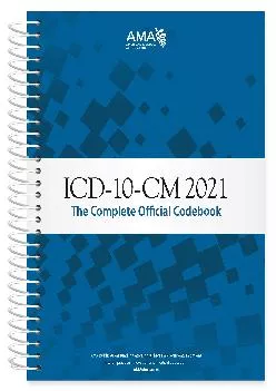 (DOWNLOAD)-ICD-10-CM 2021: The Complete Official Codebook (ICD-10-CM the Complete Official Codebook)