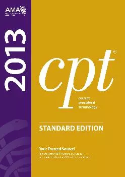 (DOWNLOAD)-CPT 2013 Standard Edition (Current Procedural Terminology (Standard)) (Cpt / Current Procedural Terminology (Standard Edit...