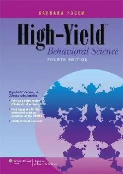 (BOOS)-High-Yield Behavioral Science (High-Yield Series)