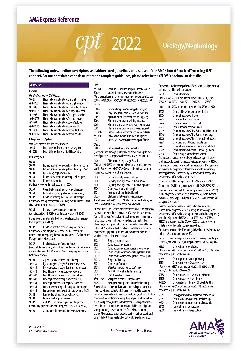 (DOWNLOAD)-CPT Express Reference Coding Card 2022: Urology/Nephrology