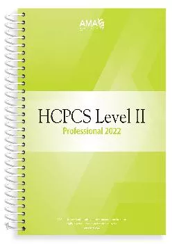 (BOOK)-HCPCS Level II Professional Edition 2022 (HCPCS Level II (American Medical Assn))