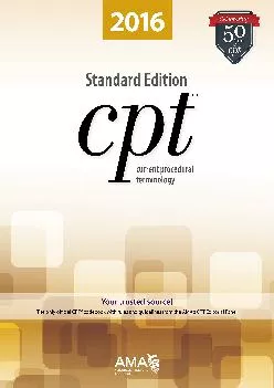 (BOOK)-CPT 2016 Standard Edition (Cpt / Current Procedural Terminology (Standard Edition))