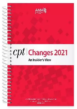 (DOWNLOAD)-CPT Changes 2021: An Insider\'s View (CPT Changes: an Insiders View)