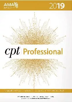 (DOWNLOAD)-CPT 2019 (CPT / Current Procedural Terminology (Professional Edition))