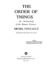 ORDER OF An Archaeology of the Human Sciences A translation of Les Mot