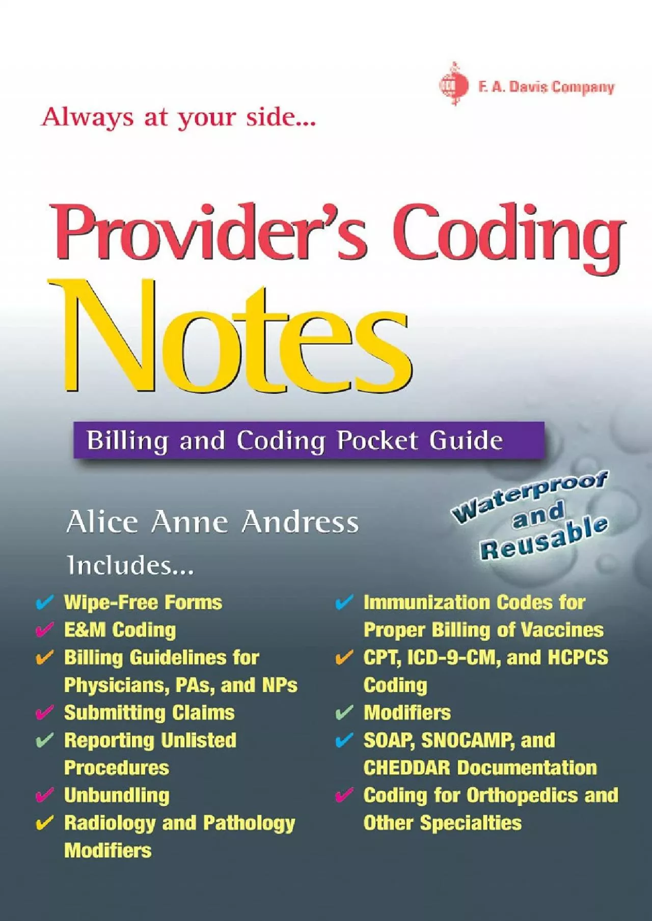 (BOOK)-Provider\'s Coding Notes: Billing & Coding Pocket Guide (Davis\'s Notes)
