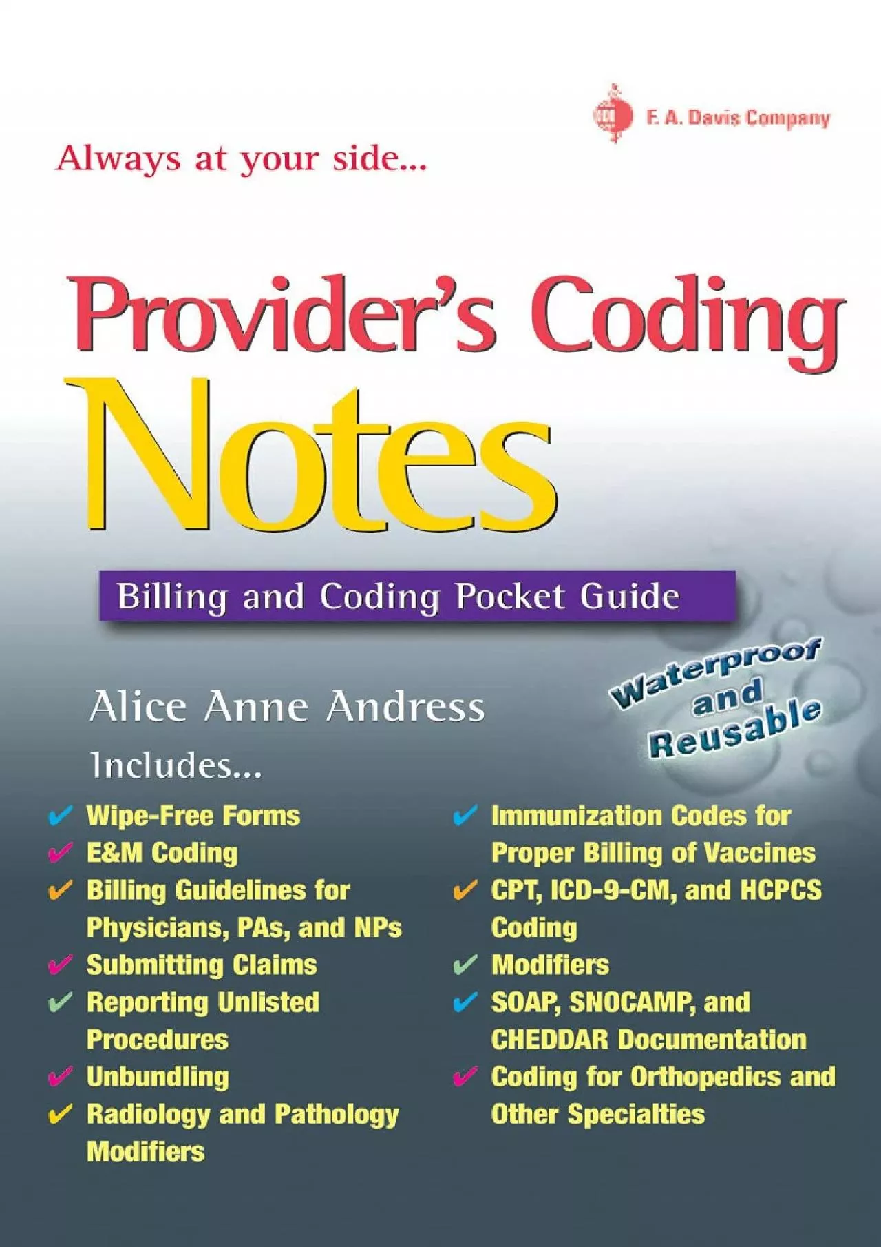 PDF-(BOOK)-Provider\'s Coding Notes: Billing & Coding Pocket Guide (Davis\'s Notes)