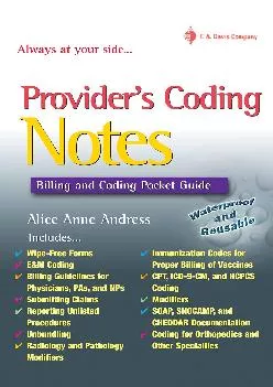 (BOOK)-Provider\'s Coding Notes: Billing & Coding Pocket Guide (Davis\'s Notes)