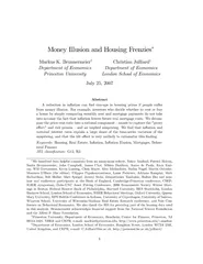 Money Illusion and Housing Frenzies