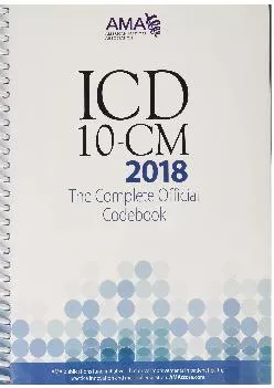 (EBOOK)-ICD-10-CM 2018: The Complete Official Codebook (Icd-10-Cm the Complete Official Codebook)