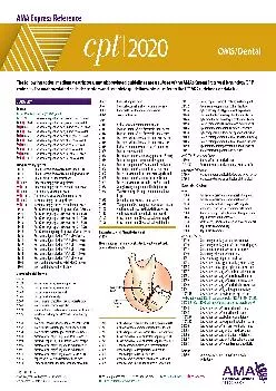 (BOOS)-CPT 2020 Express Reference Coding Card: OMS/Dental