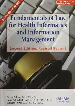 (EBOOK)-Fundamentals of Law for Health Informatics and Information Management