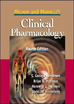 (READ)-Melmon and Morrelli\'s Clinical Pharmacology