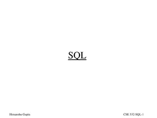CSE 532-SQL-2!Why SQL?!