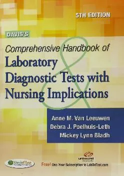 (BOOK)-Davis\'s Comprehensive Handbook of Laboratory and Diagnostic Tests With Nursing