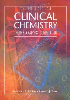 (BOOS)-Clinical Chemistry: Theory, Analysis, Correlation