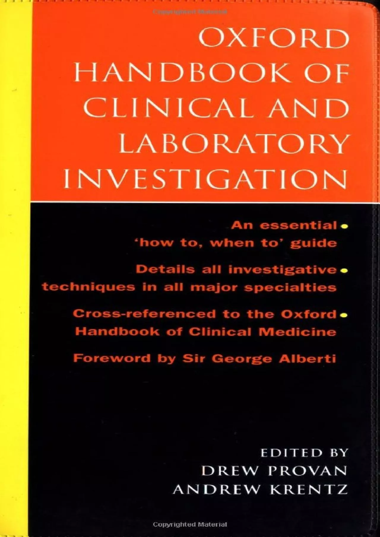 PDF-(READ)-Oxford Handbook of Clinical and Laboratory Investigation (Oxford Handbooks Series)