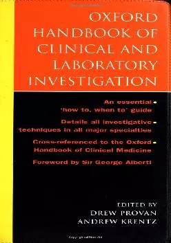 (READ)-Oxford Handbook of Clinical and Laboratory Investigation (Oxford Handbooks Series)